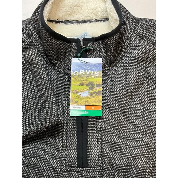 Orvis Men's XL Fully Lined Gray Pullover 1/4 Zip Shirt Sweater Pockets #1526440‎ - Picture 1 of 9